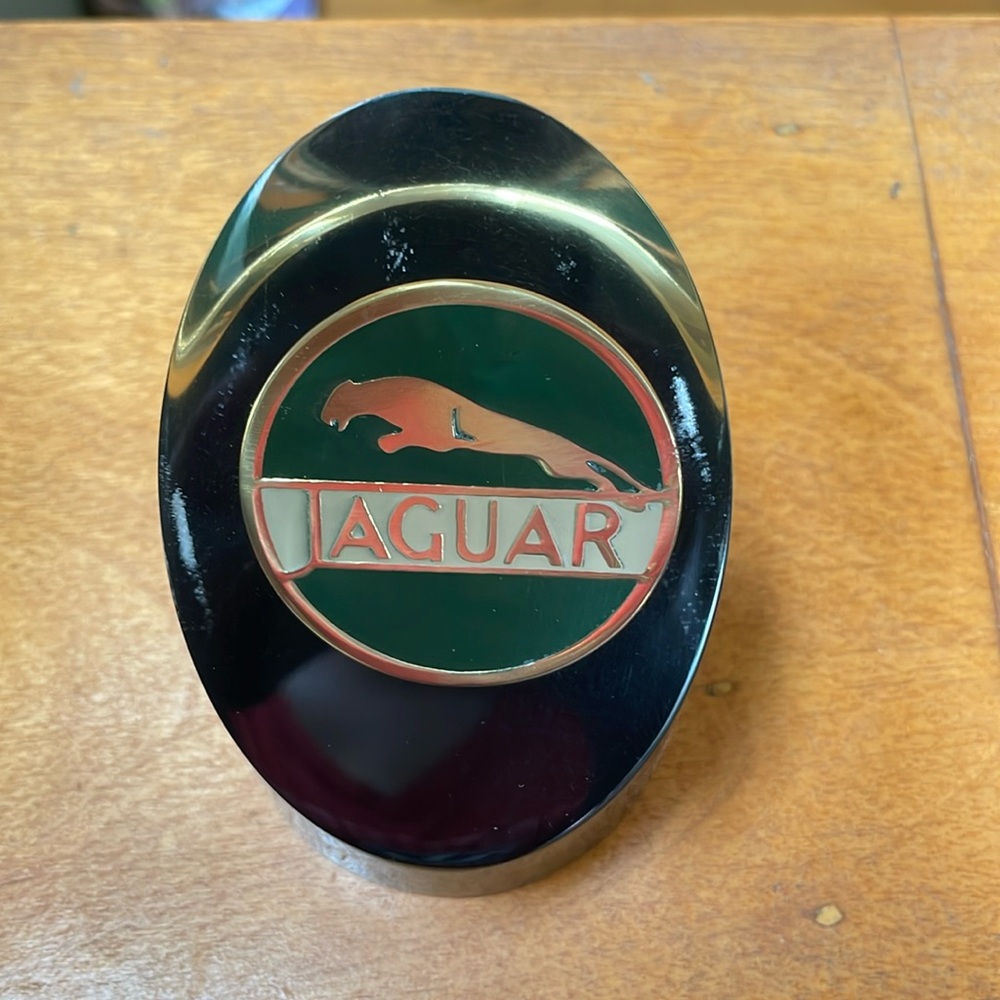 Vintage ARTVUE Jaguar Automobile Emblem Paperweight Decor